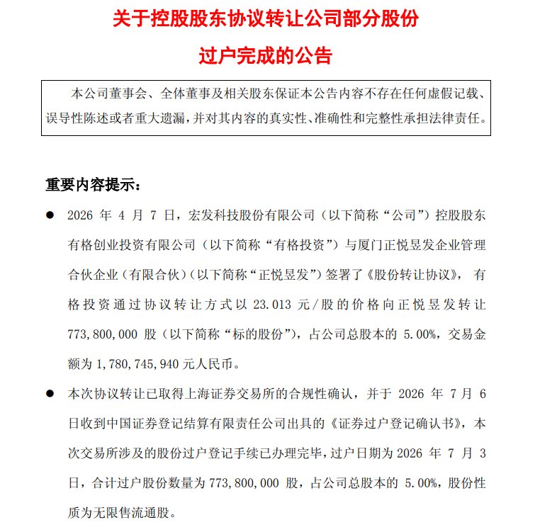 600885,被精准“抄底”:新股东投资17.8亿元,3个月不到浮盈11.6亿元!但公司公告出现低级错误